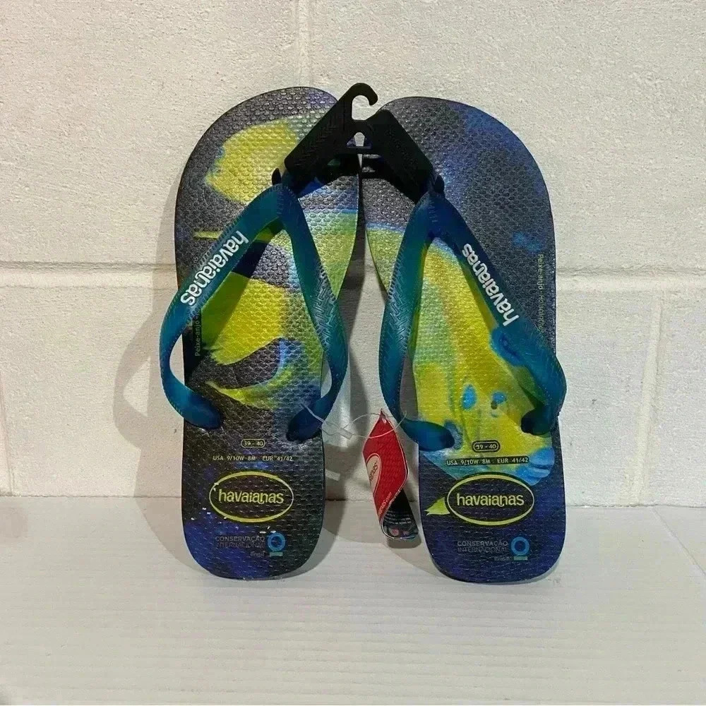 havaianas Conservation International Flip Flop Sandals Marinho/Azul Beach Vacay